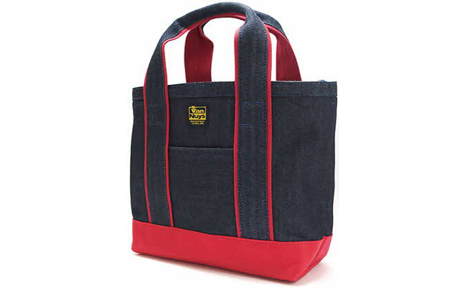 バンナイズ　スタッフオーダートート／Akiモデル　デニム×レッド ファッション かばん トートバッグ カバン バッグ