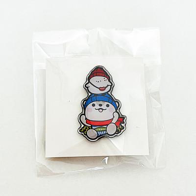 ふるさと納税 旭川市 【旭川市公式キャラグッズ!】あさっぴー&シマエ大福ピンバッジ_05066 |  | 01