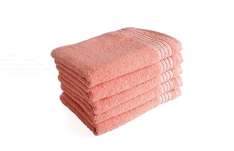 【スピード発送】シルキー フェイスタオル ピンク 5枚