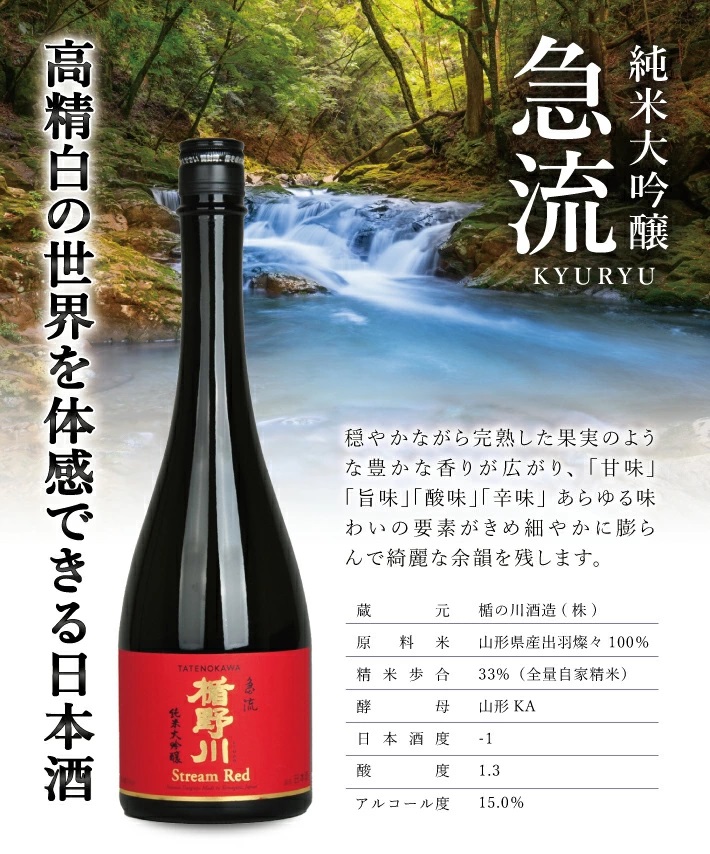 SA1748　楯野川 純米大吟醸 急流　720ml×1本