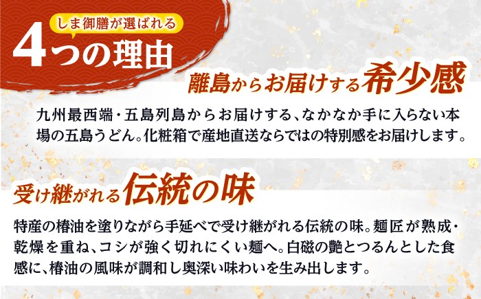 五島手延うどん しま御膳セット 200g×6袋 スープ付【ますだ製麺】