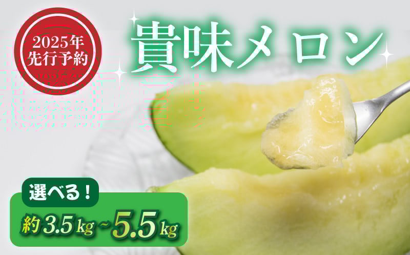 
            【2025年 先行予約 】 貴味 メロン 選べる 約3.5kg ／ 約5.5kg 青肉 めろん melon 甘いメロン タカミメロン デザート ジューシー 産地直送 高級 ブランド 美味しい おいしい 糖度 甘い あまい おすすめ 人気 旬 果物 くだもの フルーツ 国産 季節限定 期間限定 数量限定 ギフト 贈り物 贈答 プレゼント 千葉県 旭市 向後メロン園 kug
          
