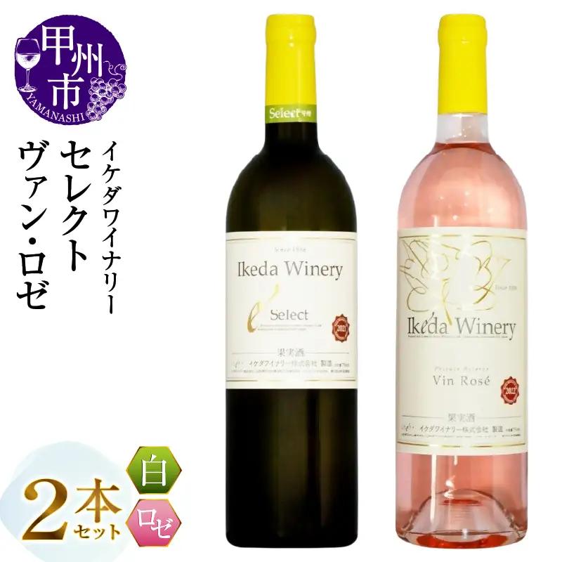 ワイン イケダワイナリー 2本セット【セレクト白 / ヴァン・ロゼ】（MG）B14-661