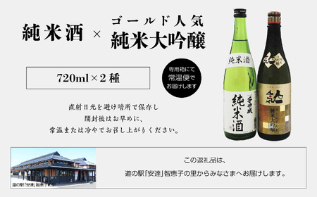 人気酒造「ゴールド人気純米大吟醸」 檜物屋酒造店「純米酒」 720ml×各2種 人気一 千功成 大吟醸  純米酒 日本酒 酒 アルコール 酒造 酒蔵 さけ【道の駅安達】