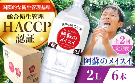 【全2回定期便】阿蘇のメイスイ 2L 6本×1ケース / 水・ミネラルウォーター 2000ml 天然水 水 ミネラルウォーター 定期便 2L×6本 軟水 【丸富産業株式会社】 [BHDG023]