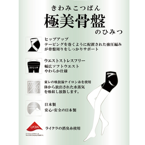 【極美骨盤シリーズ】極美骨盤　80D１分丈パンツ PB20-1004 M-L ヌーディベージュ【GFM278】