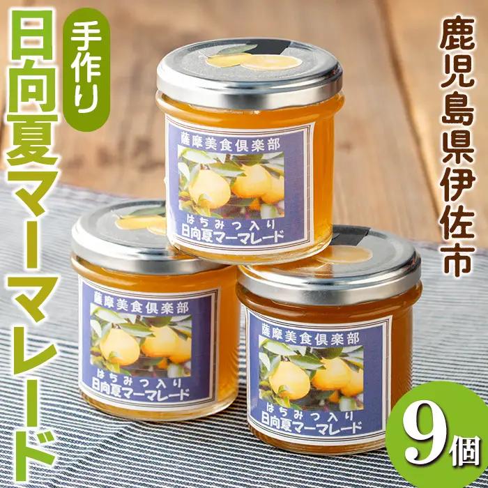 isa550 手作りはちみつ入り日向夏マーマレード(計9個・各140g)日向夏 加工食品 果物 フルーツ 詰め合わせ 果肉 柑橘 低糖 ハンドメイド ジャム ギフト【薩摩美食倶楽部】