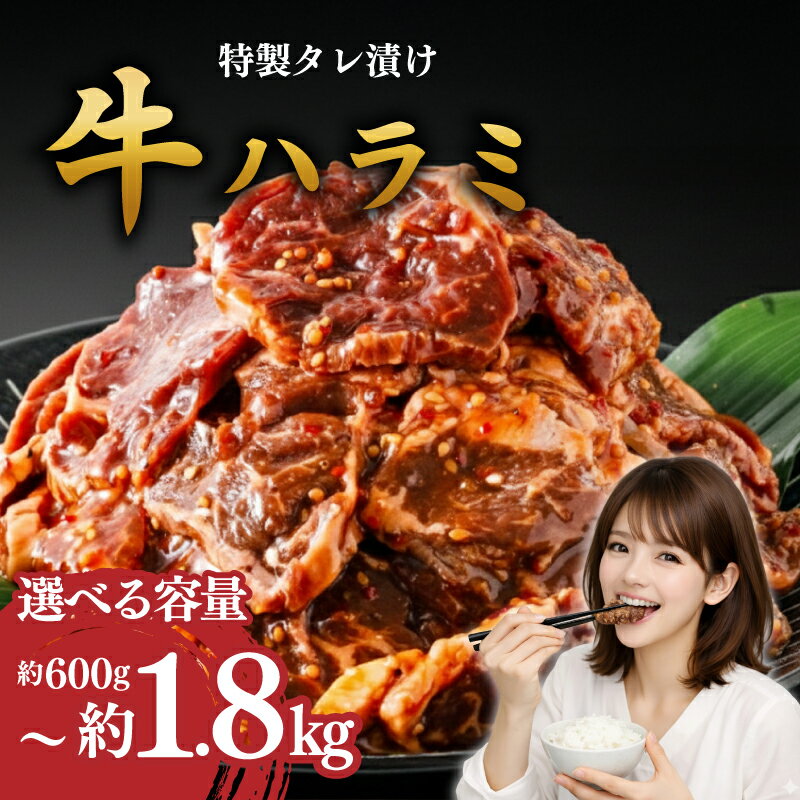【ふるさと納税】【選べる】牛ハラミ 秘伝タレ漬け牛ハラミ サガリ 300g～1.8kg 冷凍 小分け 個包装 味付けハラミ 焼くだけ 簡単調理 たれ付き 牛肉 肉 にく ニク お肉 惣菜 焼肉 焼き肉 BBQ 家庭用 牛サガリ ハラミ肉 10000円 1万円 タレ漬けハラミ ホルモン 人気 福岡 川崎