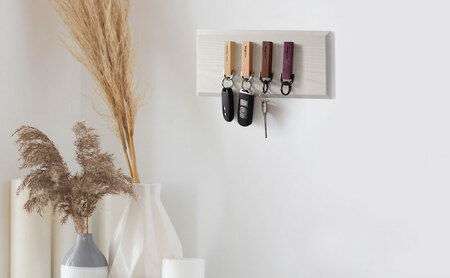 Anew 寄木キーホルダー ストレートタイプ  能美市 タモ