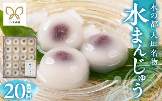 大垣名物 水まんじゅう 【冷凍】20個【季節限定 10月25日まで受付】選べる個数 まんじゅう 饅頭 水饅頭 スイーツ 和菓子 デザート 銘菓 お菓子 菓子 ひんやり 季節限定 お取り寄せ ギフト 名物 14000円 1万4千円 金蝶堂 シン・金蝶堂 岐阜県 大垣市