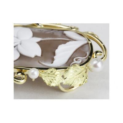 ふるさと納税 桜川市 「大和桜」のシェルカメオペンダント / 作家 フランチェスカ |  | 02