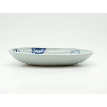 有田焼 染付丸地紋楕円ボール 青雅堂 A30-67_イメージ4