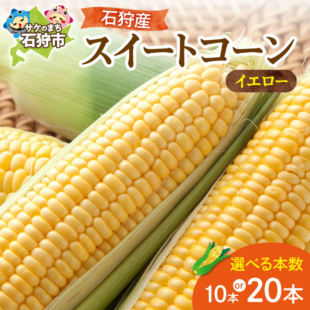 【ふるさと納税】《レビューキャンペーン》とうもろこし とうきび トウモロコシ　【2025年度産：8月〜発送】とうもろこし(スイートコーン)10本(約4.2kg)・20本(約8.4kg)　石狩市 いしかり 野菜 イエローコーン 旬 トウキビ 10本 北海道 北海道産