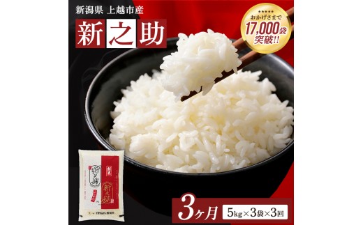 
                  9月開始  新之助 無洗米 新潟県 上越産 15kg (5kg×3) 3か月 定期便 しんのすけ 五つ星お米マイスターのいるお店 お米 精米 米 ご飯 大黒屋商店
                