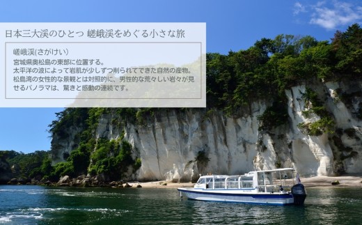 奥松島 嵯峨渓 貸切 クルーズ 1～10名様 日本三大渓 絶景 サンセットクルーズ 乗船券 観光船 宮城県 東松島市