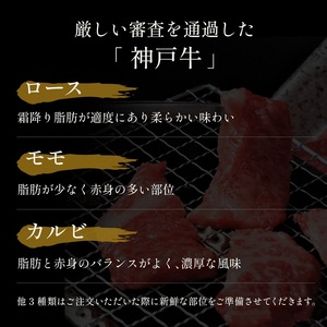 神戸牛食べ比べ 6種希少部位 焼肉 ブランド牛 神戸牛食べ比べ【500g】【冷凍】