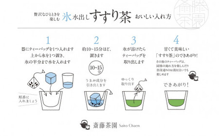 贅沢なひとときを楽しむ、氷水出しすすり茶（ティーバッグ）12個入り×5袋 071-004