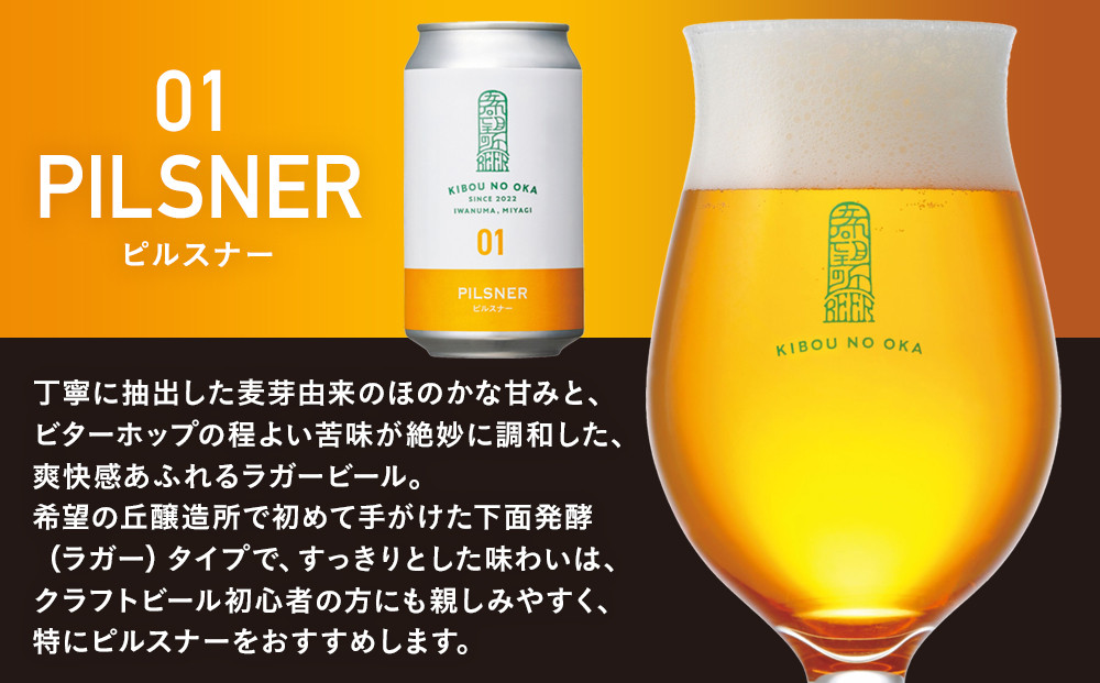 【希望の丘醸造所】 クラフトビール（ピルスナー350ml）30本セット