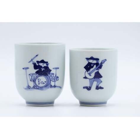 ハーモニーロック湯呑ペアセット しん窯・青花 A21-10