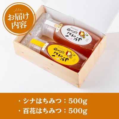 ふるさと納税 曽於市 新屋養蜂場定番はちみつ2本セット(シナ・百花) |  | 01