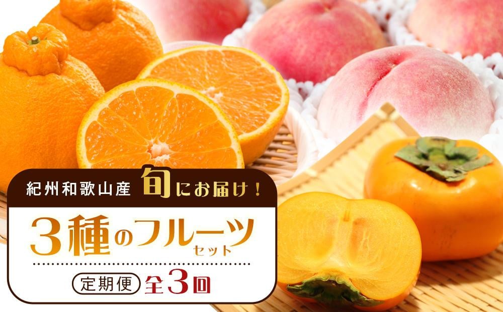
            紀州和歌山産 旬にお届け！3種のフルーツセット（不知火・桃・ひらたね）【UT58】
          