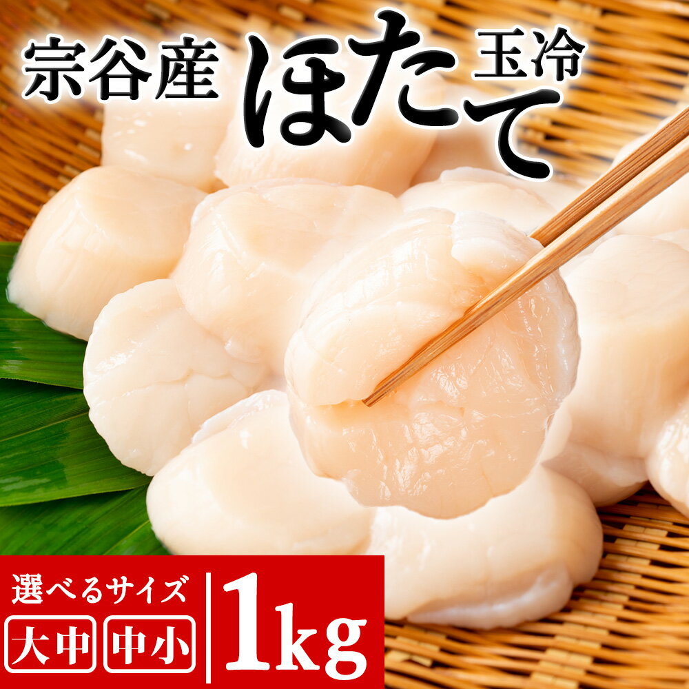 【ふるさと納税】北海道 宗谷産 帆立 玉冷 1kg 選べるサイズ ほたて ホタテ 貝柱 魚介 海鮮 稚内市 稚内 帆立貝柱 北海道 貝 人気 ふるさと お刺身用 バラ凍結 小分け 海鮮丼 おすすめ 玉冷 冷凍 バター焼き 生食 旬 国産 産直【配送不可地域：離島・沖縄県】