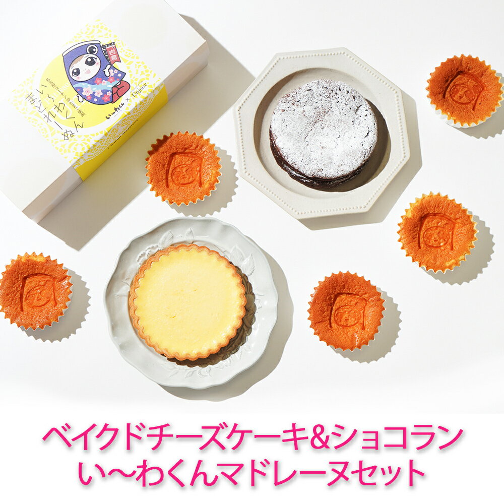 【ふるさと納税】ベイクドチーズケーキ＆ショコラン＆い～わくんマドレーヌセット｜アンジュールプラス [0592]