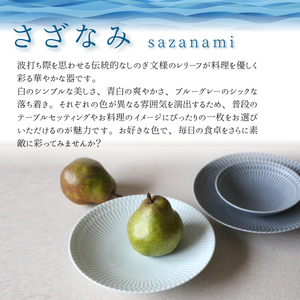 【2枚SET】美濃焼 さざなみ 24丸皿 ホワイト 24.2×3cm 520g 小田陶器【1405449】