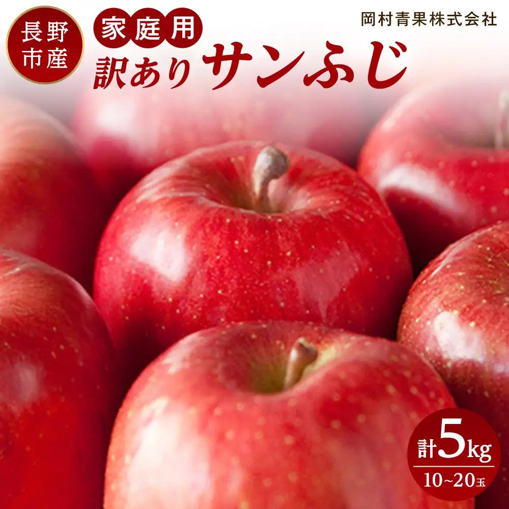金オ岡村青果株式会社 長野市産 サンふじ りんご 家庭用 訳あり 5kg 【2026年11月中旬頃より発送予定】 | りんご フルーツ