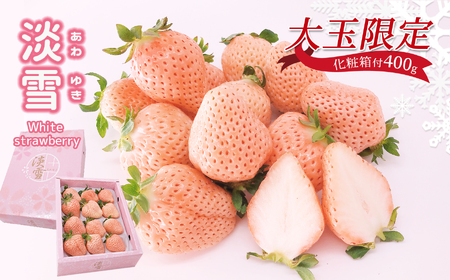 白いちご「淡雪」(大玉限定400g)《化粧箱付》