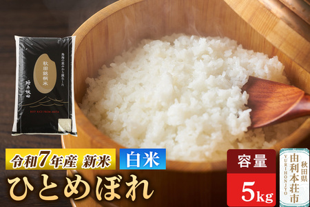 令和7年産 【白米】極上秋田銘柄米 ひとめぼれ 5kg 【2025年10月下旬出荷予定】