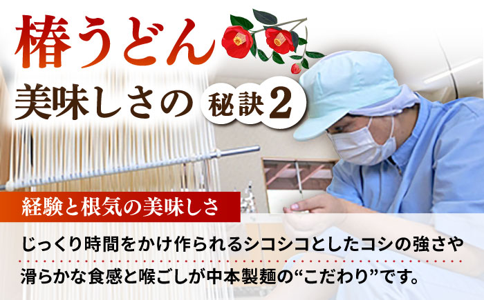 【全12回定期便】【一番コシの強い！】椿 うどん 300g×10袋 五島うどん 保存食 【中本製麺】 [RAO018]