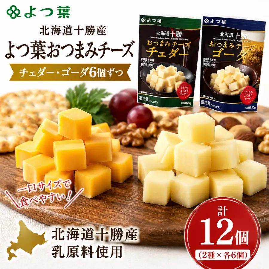 よつ葉おつまみチーズ チェダー・ゴーダ6個ずつ SKA031