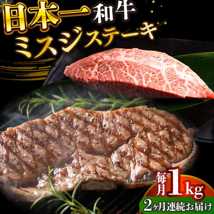 【ふるさと納税】【全2回定期便】【厳選希少部位】【A4〜A5】長崎和牛ミスジステーキ　約1kg（100g×10p）【株式会社 MEAT PLUS】[DBS153]