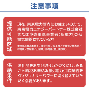 お礼の電気　北杜市から再生可能エネルギーのお届け（105,000円分） 電気 3,774kWh CO2フリー でんき 電気 地域電力 水力発電 再生可能 エネルギー お礼の電力 北杜市産 ヴィジョナリ