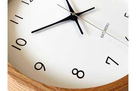 KATOMOKU　moku clock 13 オーク 電波時計 連続秒針