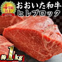 【ふるさと納税】おおいた 和牛 ヒレブロック (約1kg) 国産 ステーキ 牛肉 豊後牛 BBQ バーベキュー 焼肉 ヒレ ヒレ肉 塊肉 惣菜 大分県 佐伯市【BD206】【西日本畜産 (株)】