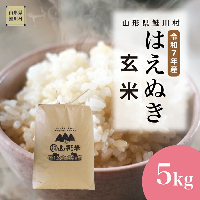 【ふるさと納税】＜令和7年産米＞ 鮭川村 はえぬき 【玄米】5kg （5kg×1袋）＜配送時期選べます＞