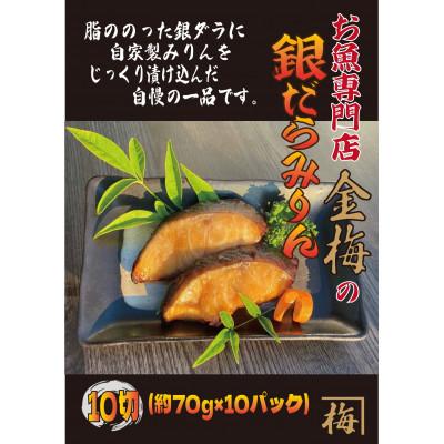 ふるさと納税 鳥栖市 お魚専門店 金梅の銀だらみりん 10切(約70g×10パック) 冷凍 |  | 01