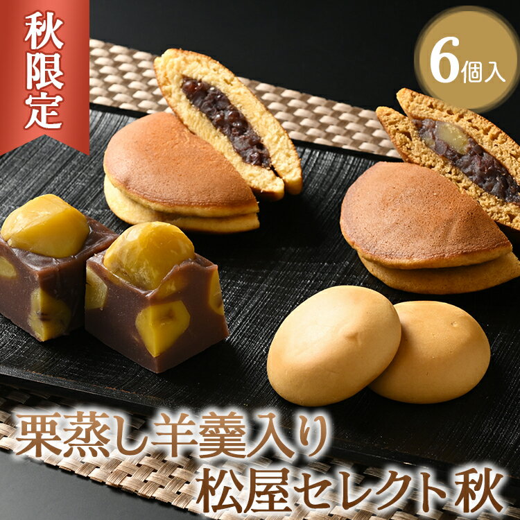 【ふるさと納税】《秋限定》栗蒸し羊羹入り 松屋セレクト秋 6個入 ｜ 詰め合わせ セット スイーツ デザート 羊羹 お菓子 菓子 おかし 栃木県 壬生町 ※2025年10月上旬頃より順次発送予定