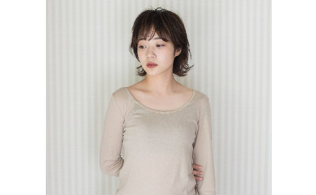 《絹生活研究所》インナー／レディース／8分袖／ベージュ インナーウェア 下着 肌着 ファッション 服 女性  Mサイズ