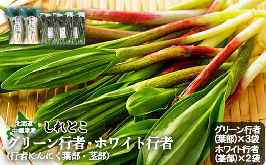 
行者にんにく グリーン行者 葉部 3袋 ホワイト行者 茎部 2袋 計5袋 オンライン 申請 ふるさと納税 北海道 中標津 行者ニンニク 幻の山菜 山菜 山の幸 野菜 疲労回復 健康効果 長寿 体力増強 ダイエット 焼肉 炒め物 おかず 冷凍 中標津町【20010】
