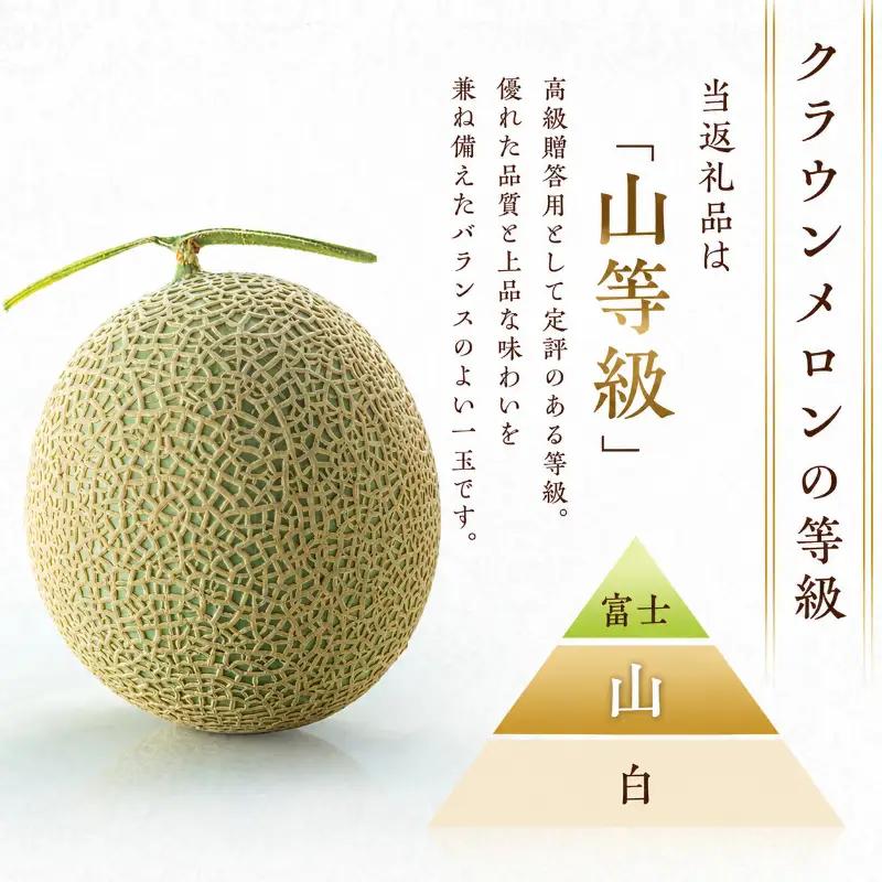 クラウンメロン 山等級 青肉 果物 クラウンメロン【1.4kg前後 1玉】