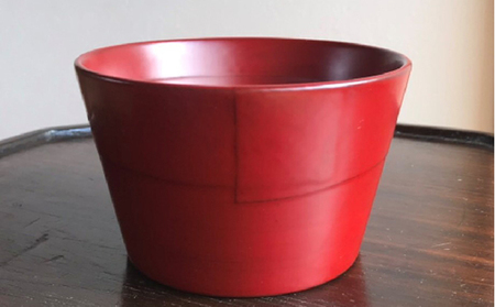 蜂谷 隆之 作 筒鉢【朱・黒】 工芸品 漆器 木製 食器 筒鉢 朱 黒 河津町 和食器 漆塗り 【黒】