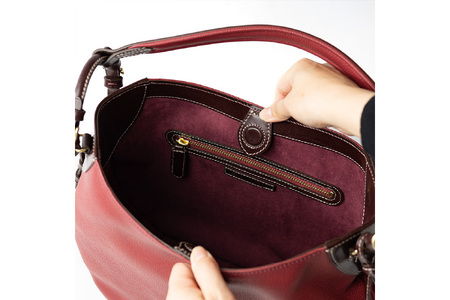 SOMES バッグ レディース イルザ IL-45 ショルダーM（ワイン）[ソメスサドル株式会社 北海道 砂川市 12260611-wi] ソメス 本革 ショルダーバッグ カバン 鞄 革鞄 レザー 革