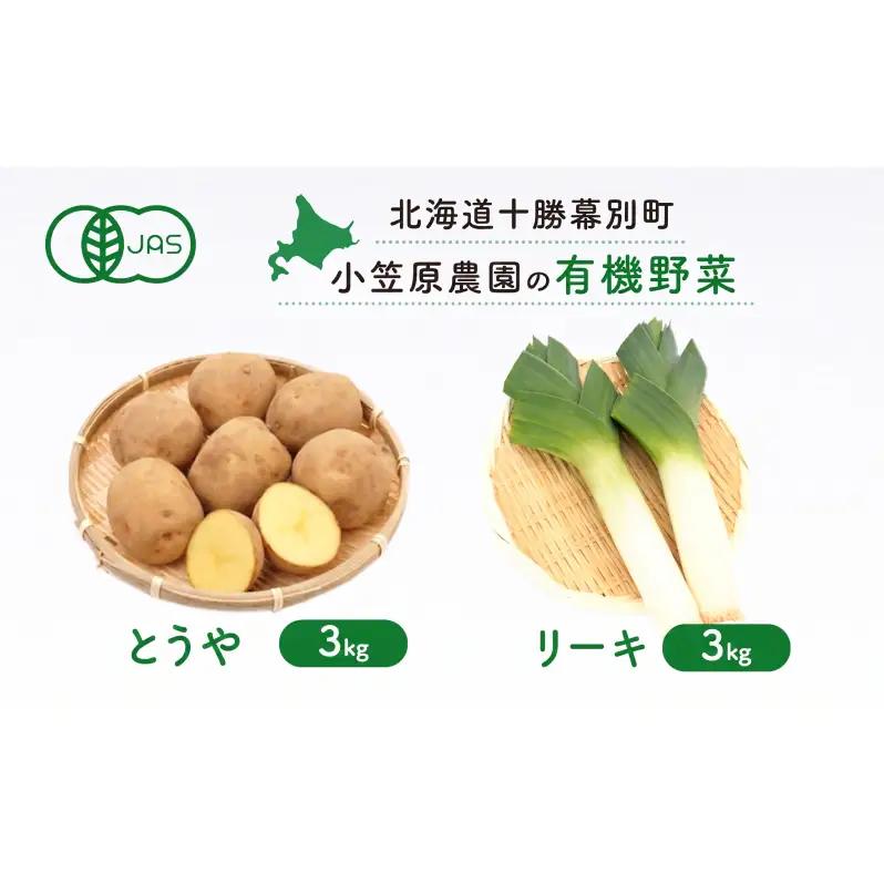 有機野菜 とうや・リーキ 各3kg セット 秋出荷