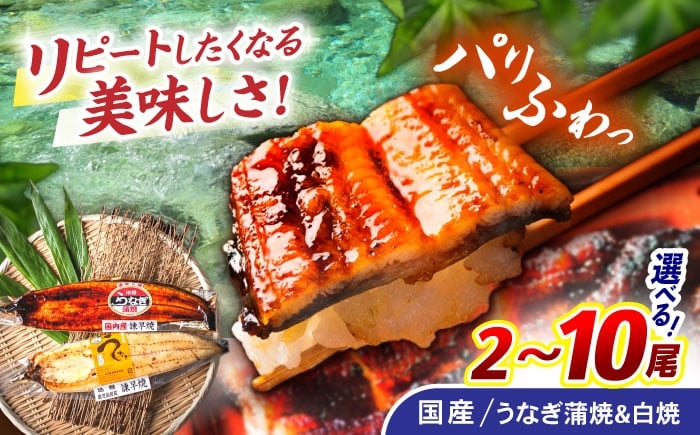 
                  ＜選べる容量＞諫早淡水 うなぎ蒲焼＆白焼きセット 1～6尾 / うなぎ ウナギ 鰻 蒲焼き 蒲焼 かばやき 白焼き 白焼 国産 冷凍 小分け うな重 うな丼 ひつまぶし / 諫早市 / 諫早淡水株式会社 [AHAT002]  
                