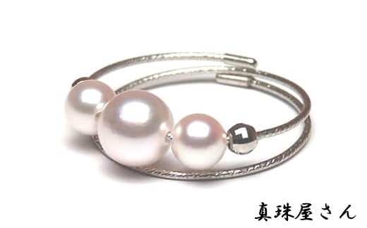 真珠屋さん 誰にも可愛い K18WG カットボールとパールのリング ベビー真珠アコヤ真珠 【フリーサイズ】 アクセサリー 指輪 ジュエリー 三重 伊勢 志摩 パール 本真珠 しんじゅ あこや真珠 あこや アコヤ貝 ギフト 贈り物 贈答 贈答用 プレゼント 普段使い 人気 冠婚葬祭 結婚式 記念日 慶事 