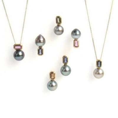 ふるさと納税 座間味村 kerama pearl × blue sapphire necklace / K18 (50cm) |  | 02