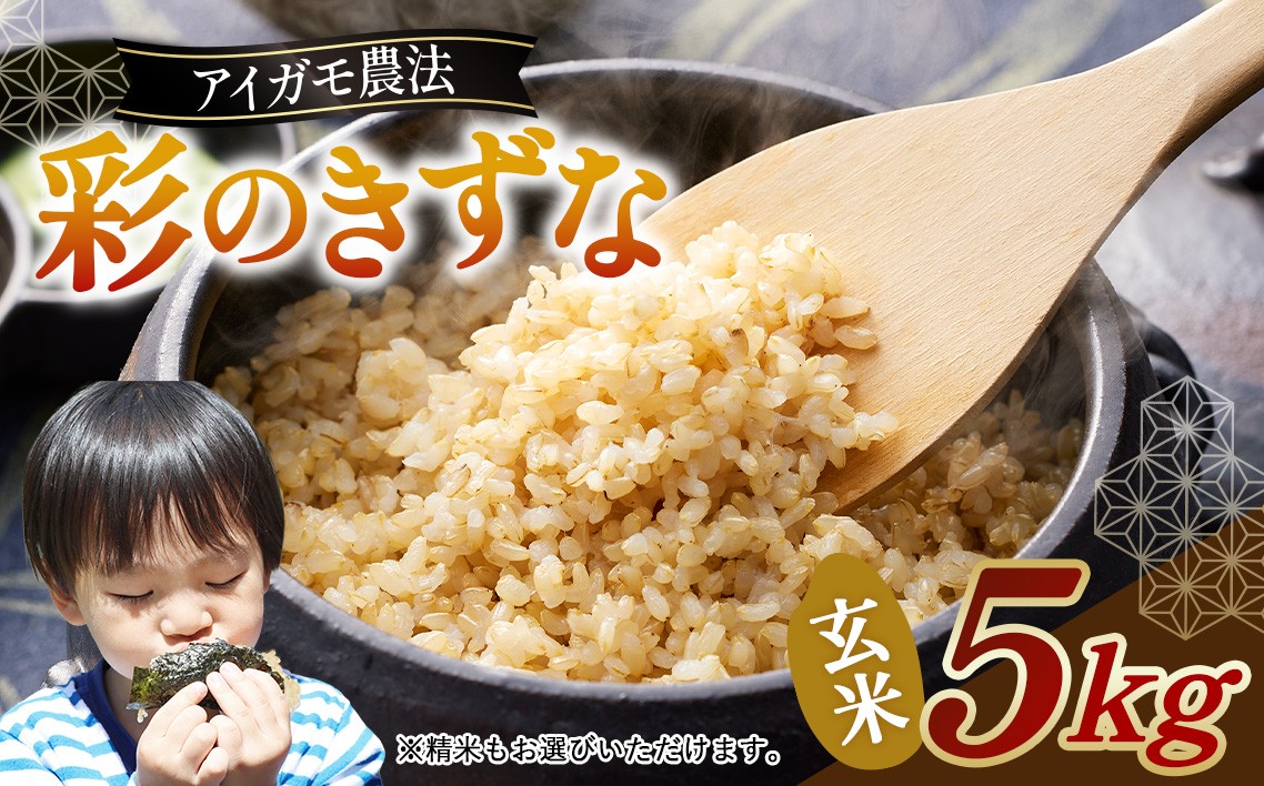 
                  【アイガモ農法のお米】ガバレ農場「彩のきずな」5kg　玄米　精米歩合指定OK  ／ 米 精米 玄米 お米 コメ こめ おこめ kome okome 国産米 10キロ ご飯 ブランド米 美味しい 無農薬 農薬不使用 化学肥料不使用 自然農法 取り寄せ グルメ 埼玉県 No.096
                